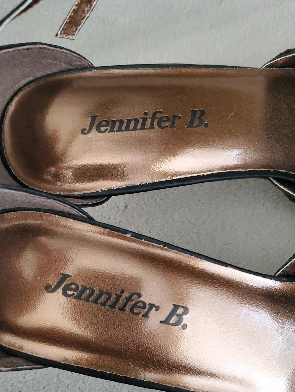 🆕️ JENNIFER B. Black Beaded Rhinestone Pointed Toe Ankle Strap Heels SIZE: 11W - Picture 9 of 12